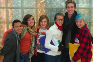 Martinez and friends pose for a picture at the Summit Convention