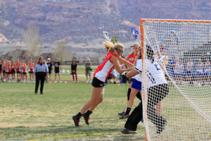 Senior Shannon Turbidy scoring her way into a win.