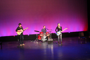 The Band Alpha Centuari with members Matthew Ferguson, Leliani Rosenthal, and Ben Belinski perform an original song. 
