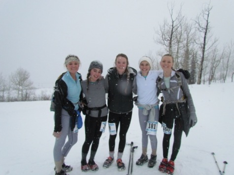 AHS sophomores Ella Horn, Carson Friendland, Maggie McGuire, Sari Behr, and Carson Campisi raced up Buttermilk Mountain in the 11th annual Hike for Hope.