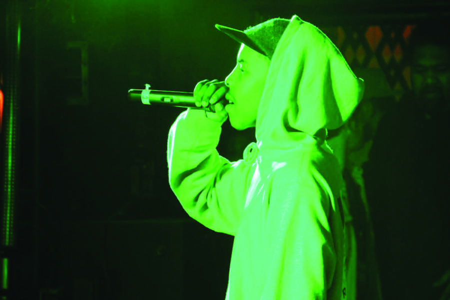 Earl Sweatshirt during a 2013 live concert performance.
