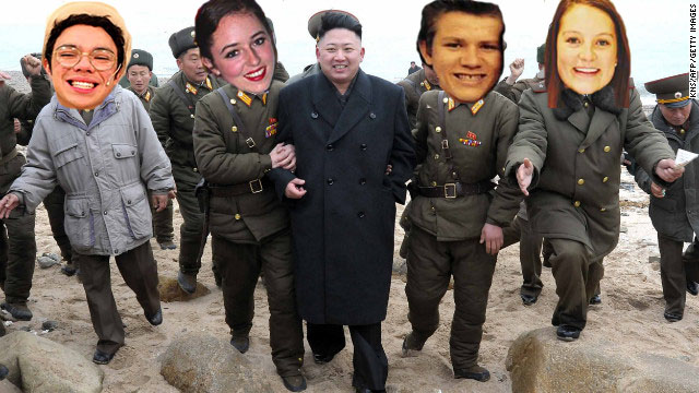 AHS+students+stroll+the+streets+with+Kim+Jong-un+in+North+Korea.+