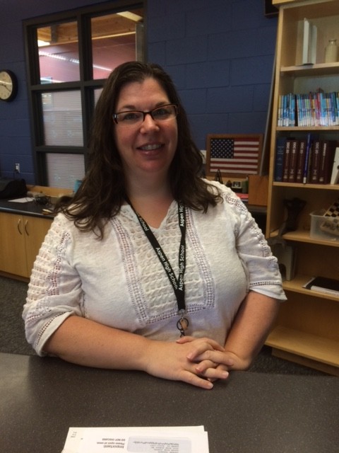 Jennifer Cook, Library Media Teacher
Originally from: Michigan
Prior teaching years: Fifteen years
Favorites ice cream: Gold Metal Swirl
Why Aspen? “I think that Aspen really values inquiry based learning, which is what I really like to do, let kids explore and learn independently.”
