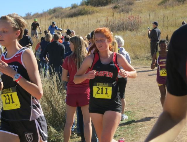Junior Dara Schenck finished 50th at the Cross Country State Championships in Colorado Springs on Halloween.