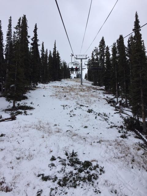 Athlete’s head up the accelerator chairlift up to the training course on Copper Mountain. 
	

