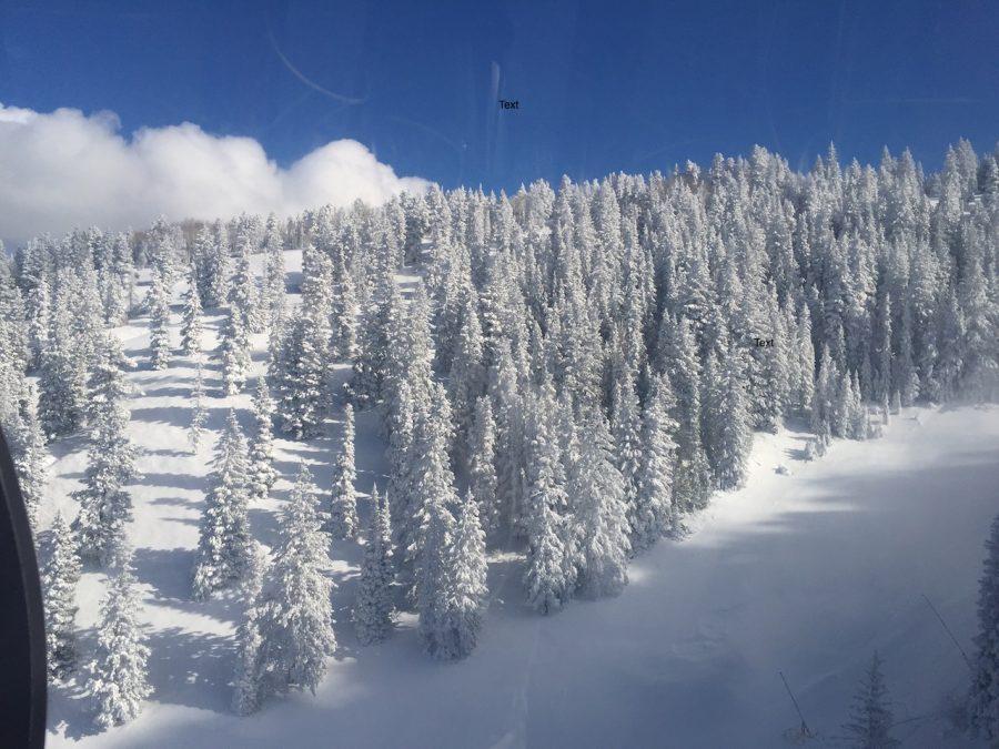Aspen Mountain earlier this year covered in snow.