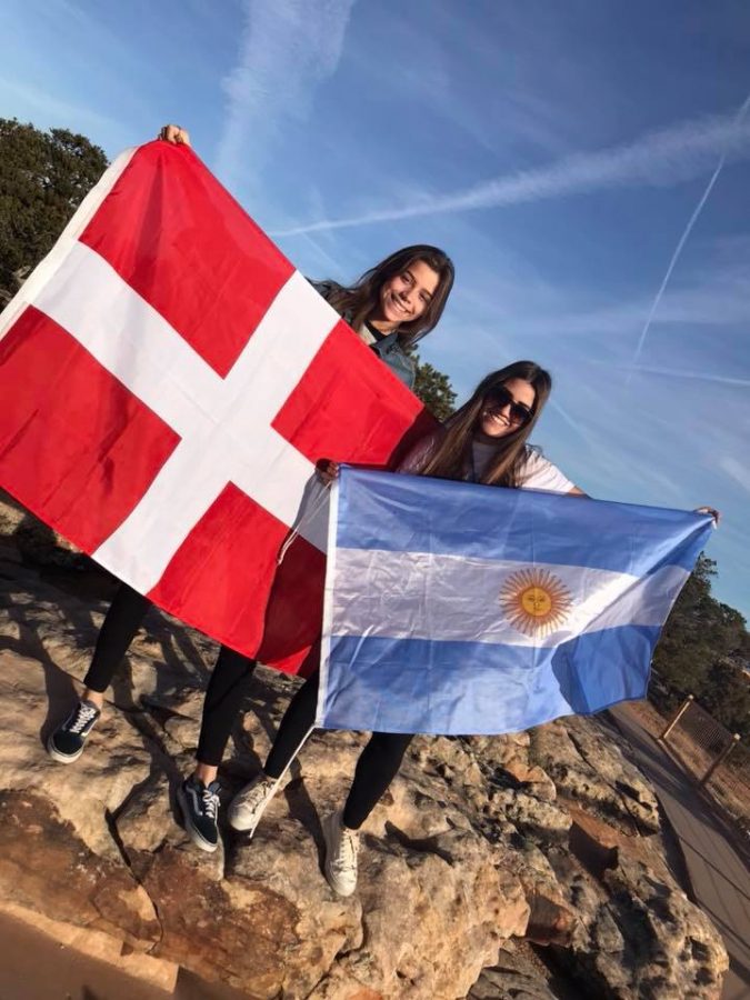 Exchange Students from Denmark and Argentina 