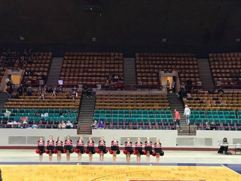 The dance team performs one of their routines at the State Championships.