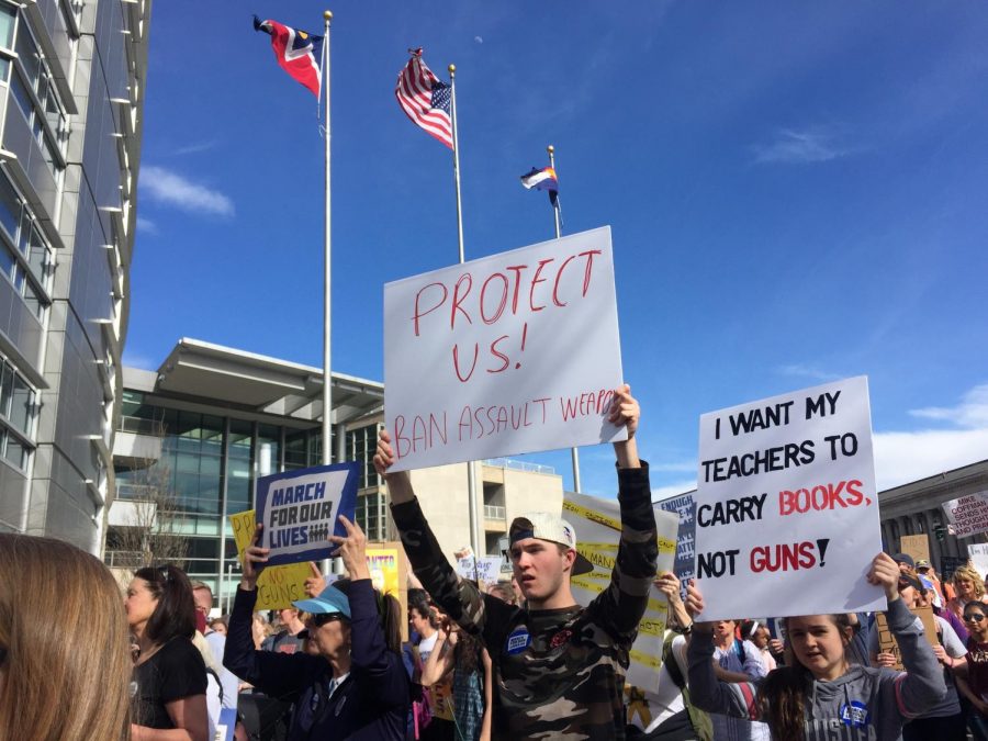 Protestors march down the streets of Denver on March 24th at the March for our Lives. 
