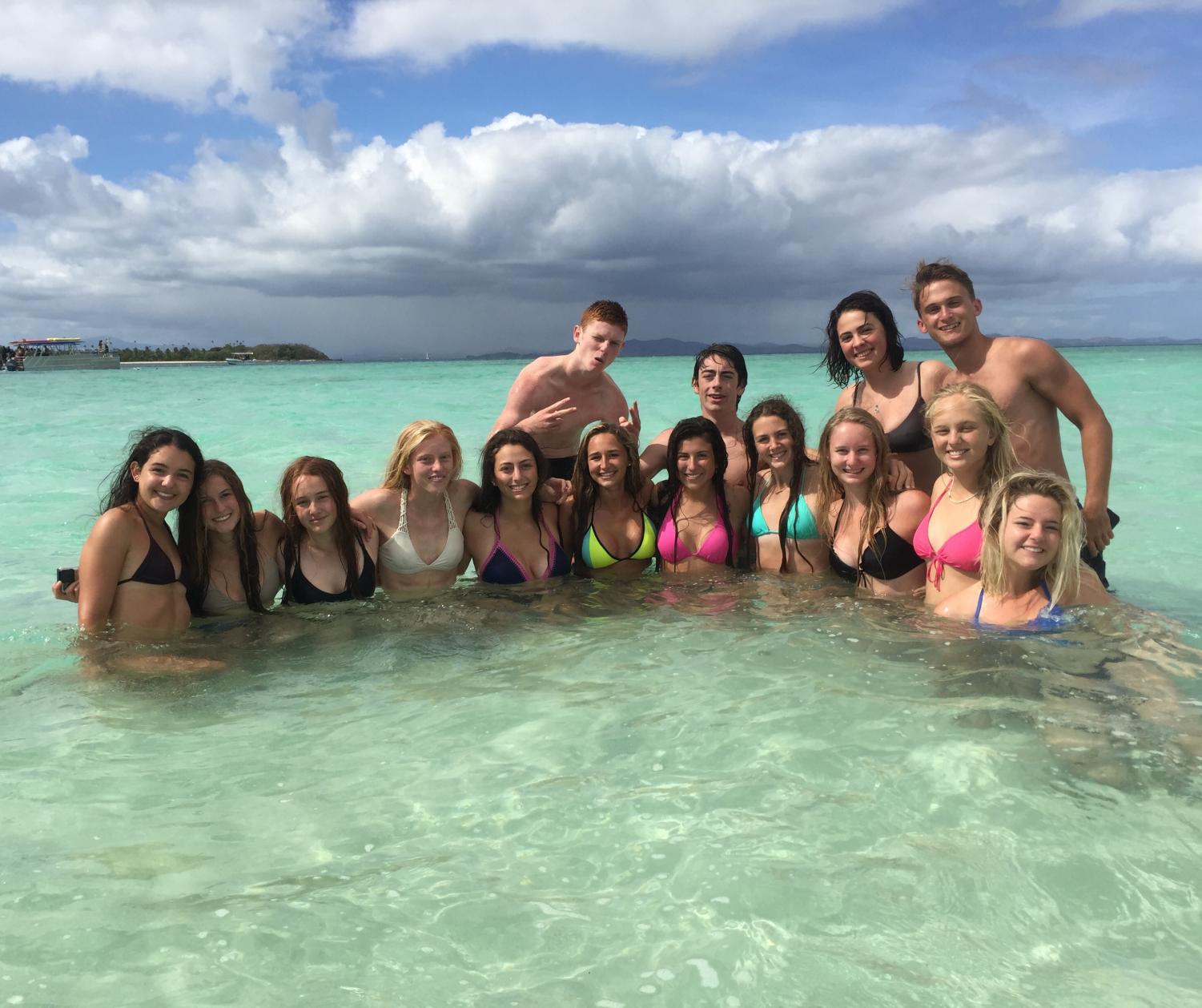 Charlotte Howie and other high school students on their trip to Fiji with Rustic Pathways.