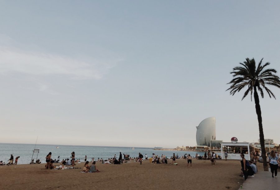 Barcelona, Spain.
A busy beach in Barcelona, where we spent many hours eating dinner and exploring.