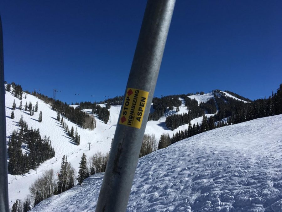 
A common sight on the Aspen Snowmass Mountains: an anti-IKON sticker.