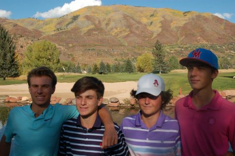 (From left to right) Jack Pevny, Nic Pevny, John Hall, and Lucas Lee, the four AHS athletes competing at states this week.