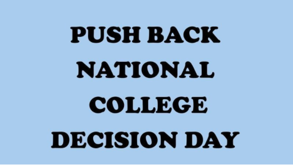 Students at AHS have been posting this photo in attempts to spread the word about their efforts to push back college decision day.