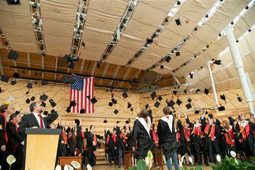AHS class of 2018, celebrating their graduation at the Aspen Music Tent.