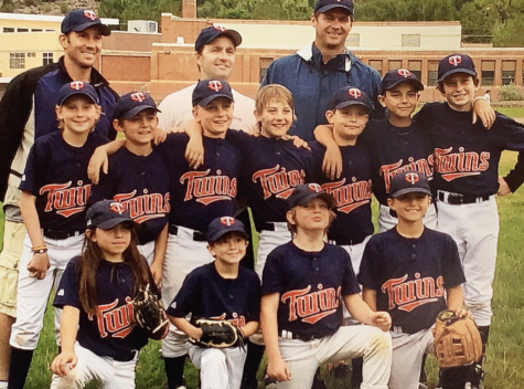 Senior members of the Aspen High School baseball team playing together when they were younger.