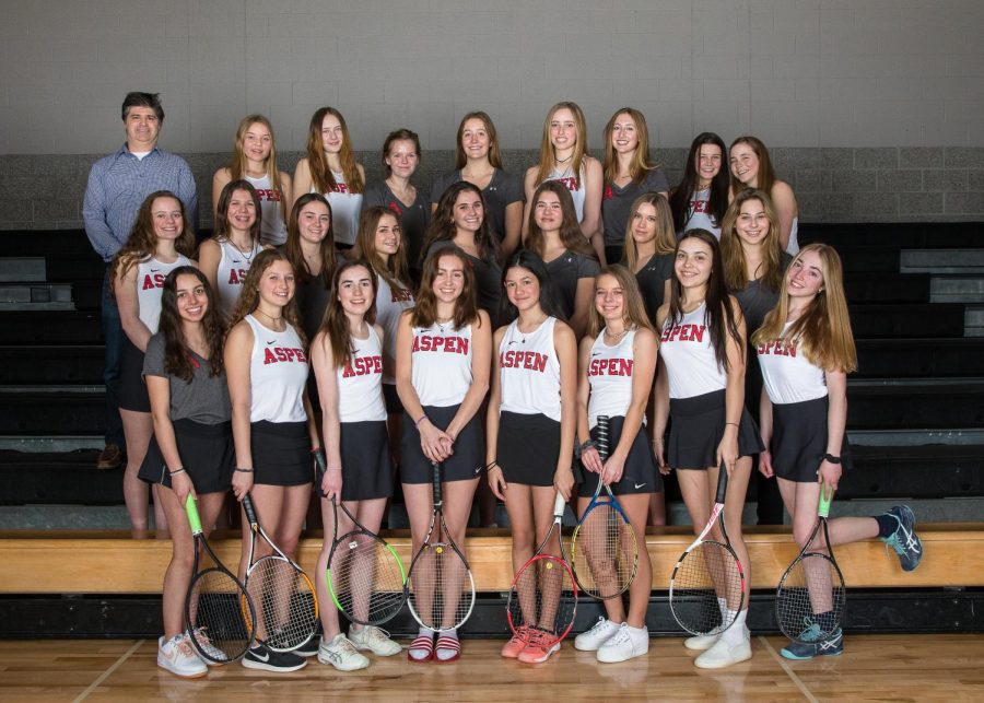 2019-20 girls tennis team 
Seniors not pictured: Addy Walson and Leah Lamont.
Others not pictured: Stef Wojcik, Ava Thornely, Thea Hecht, Chloe Springfield,