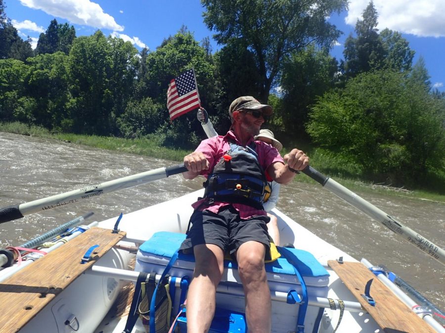 Bob Sloezen rafting the Roaring Fork River