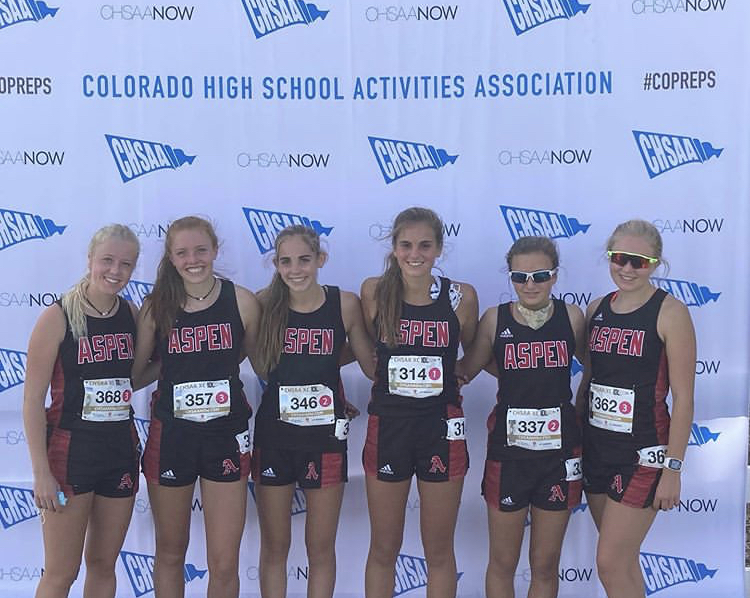 AHS States Team from left to right: Kendall Clark, Edie Sherlock, Michaela Kenny, Kylie Kenny, Elsie Weiss, and Eva McDonough