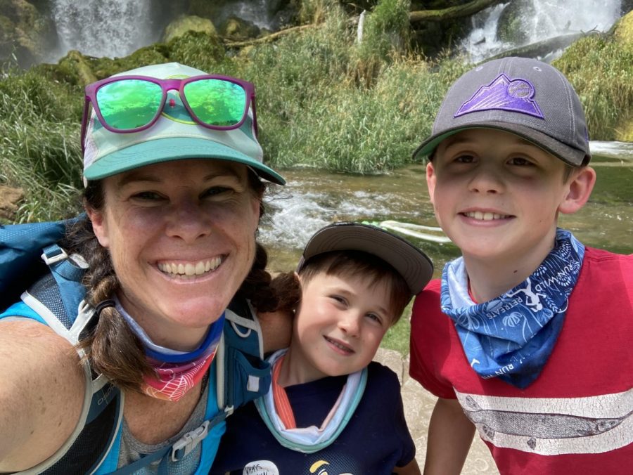 Megan Noonan poses with her boys, Charlie and Sam on a hike. 