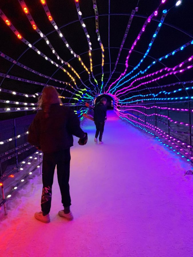 A great skiing alternative, the Snowmass light exhibition at night. Located adjacent to the Skittles gondola on Snowmass mountain.