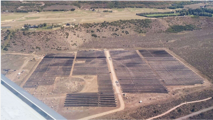 A photo of solar panels in Colorado
