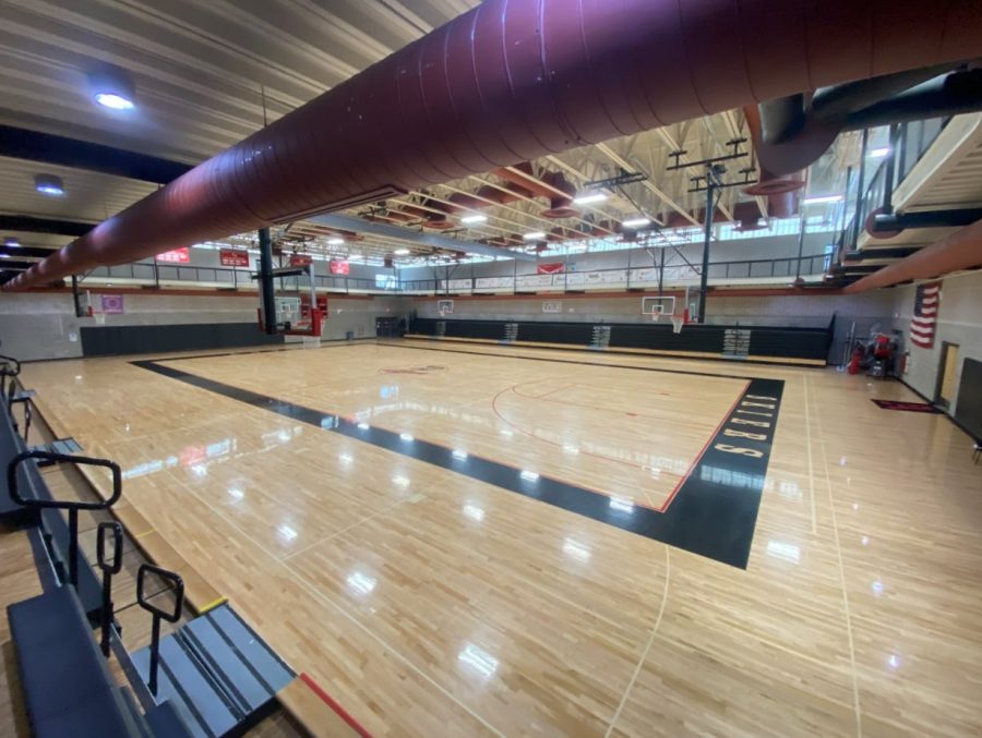 Empty Aspen High School Gymnasium on Jan. 6, 2022