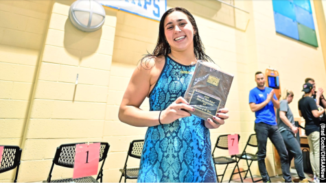 Kayla Tehrani, senior at AHS, awarded Swimmer of the year at State Championships. 