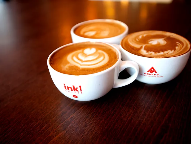 Lattes at Ink! coffee