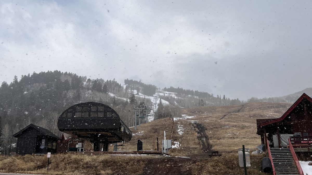 A view of the Tihack lift on a snowy morning makes locals more and more excited to hop on the soft slopes after Thanksgiving.