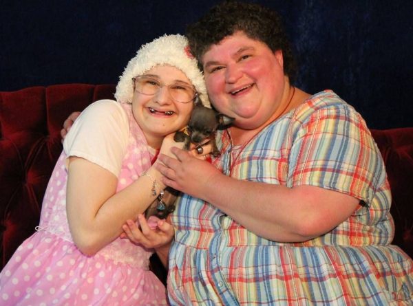 Gypsy Rose Blanchard and her mom Dee Dee with a puppy.