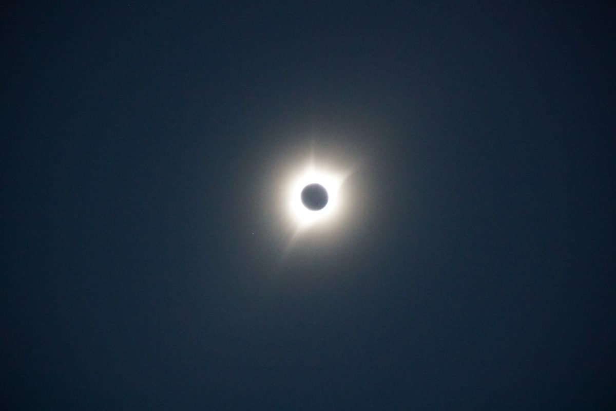 The solar eclipse at 100% totality in Wyoming during the 2017 total eclipse.