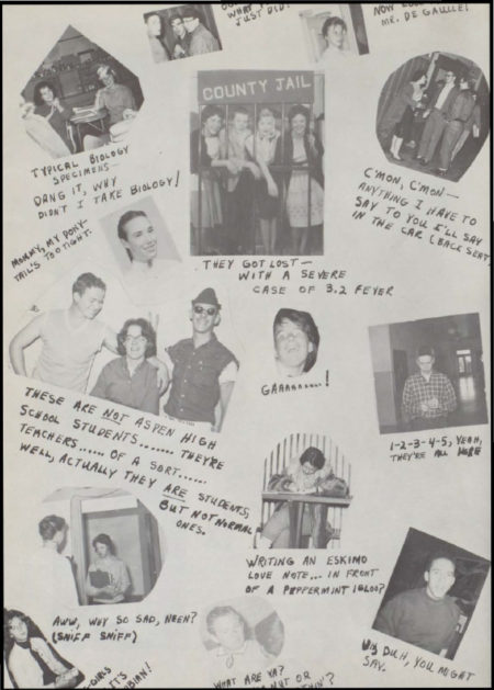 A page from the 1961 issue of the Silver Queen yearbook