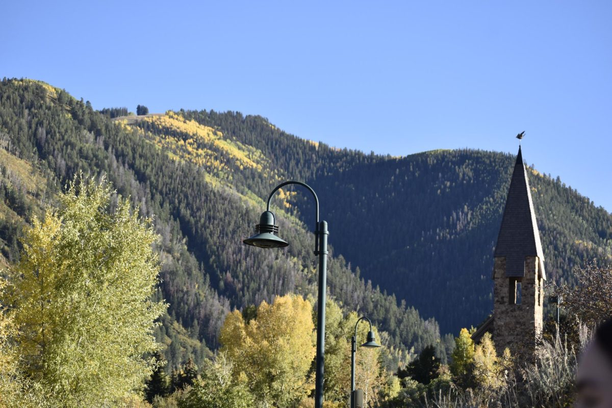 A view of the Aspen Chapel on Sep. 20 2024 just before the sun set.