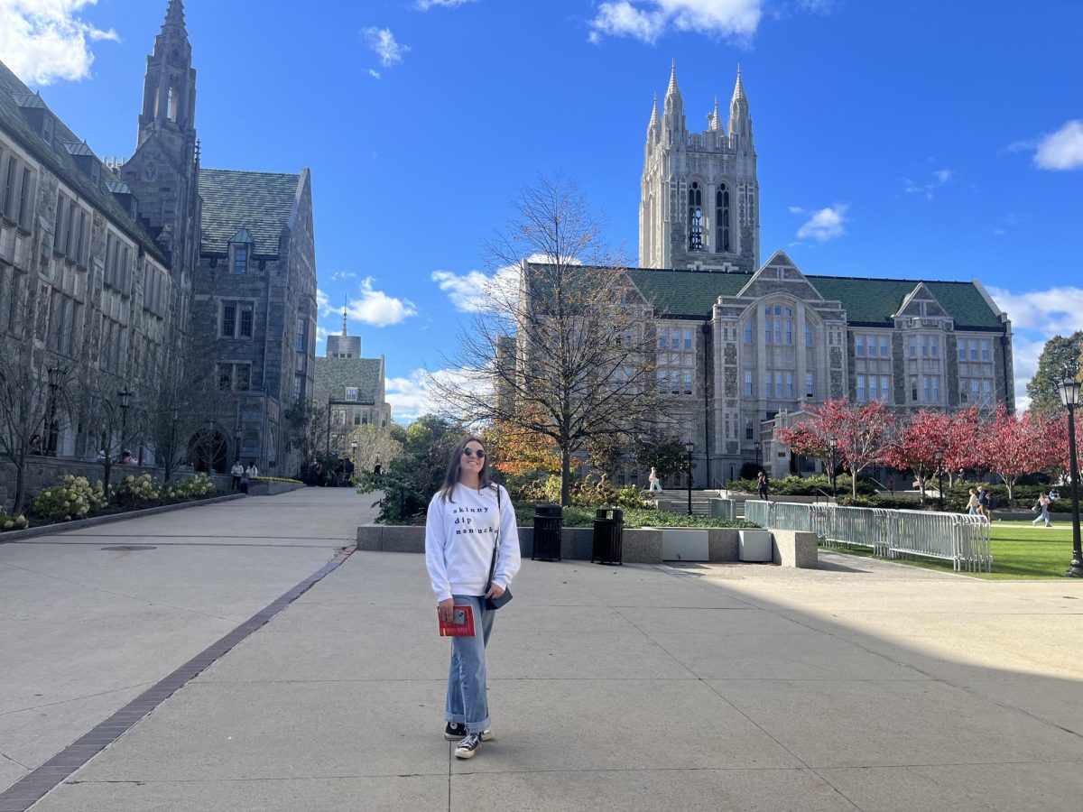 Luna enjoying her Boston College tour Oct. 2023.