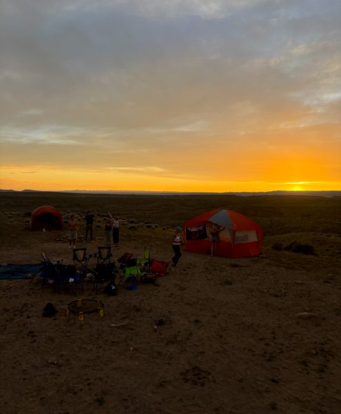 Friends camping