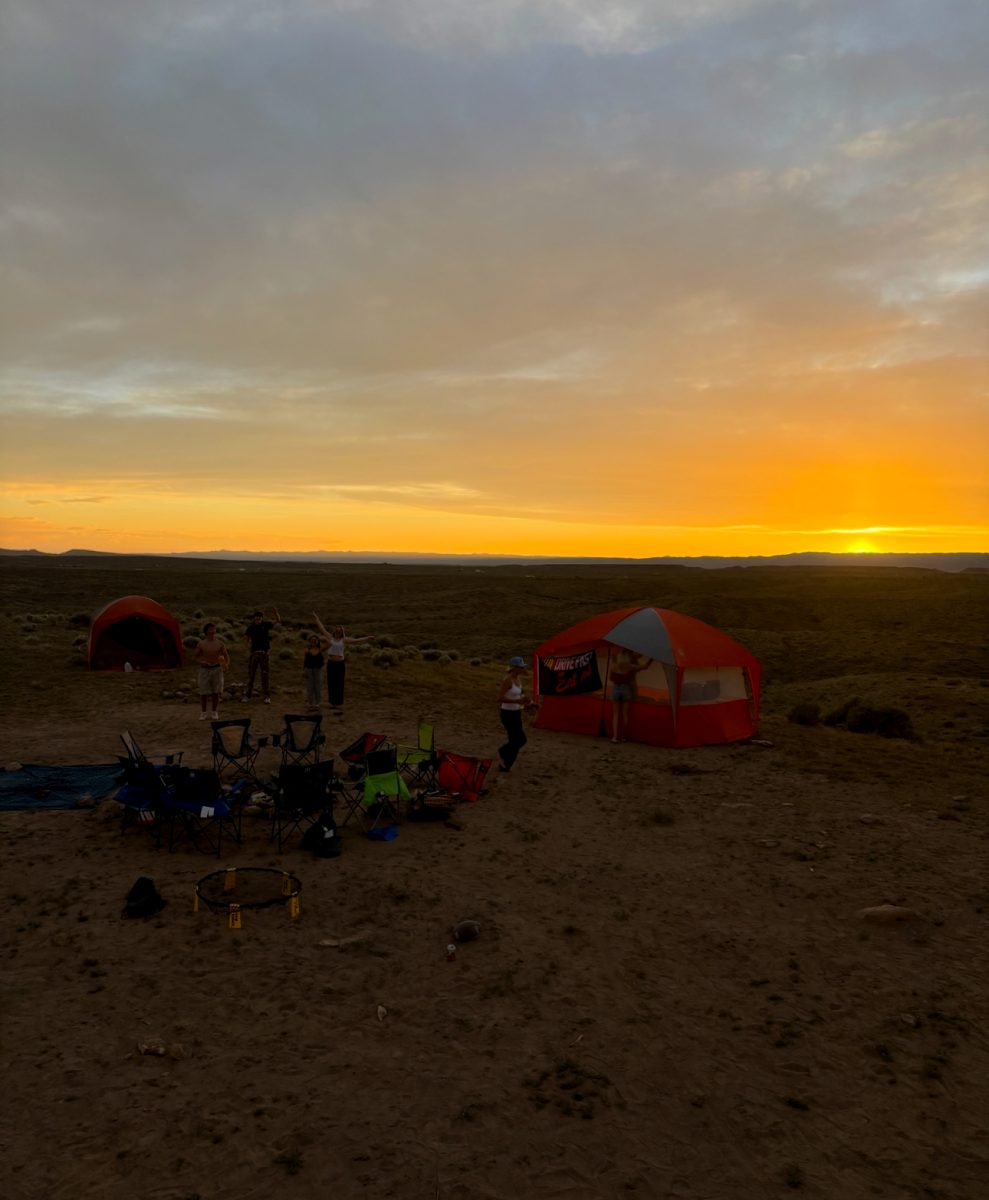 Friends camping