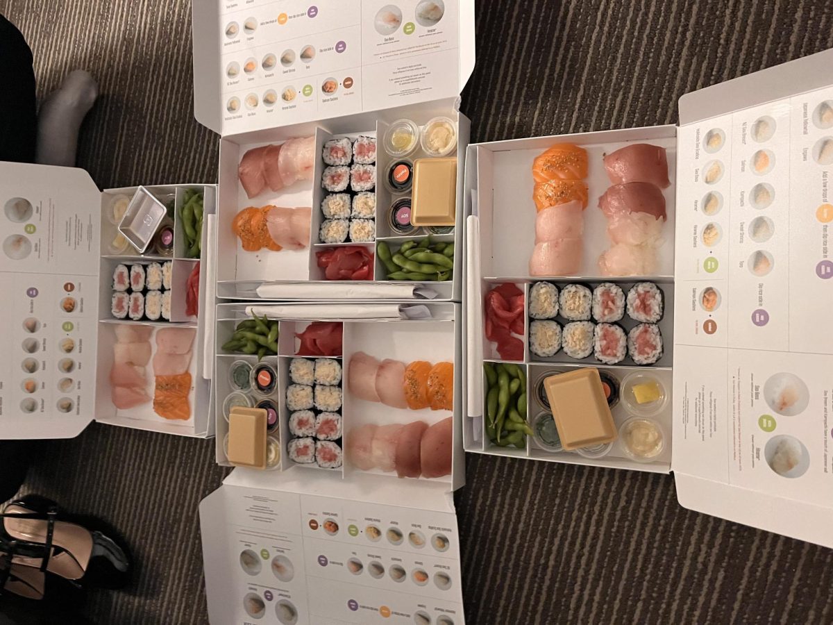 Model UN students order sushi boxes in New York in Mar. 2025.