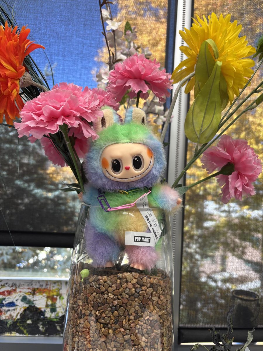 Labubu in Sarah Ward's office at Aspen High School. 