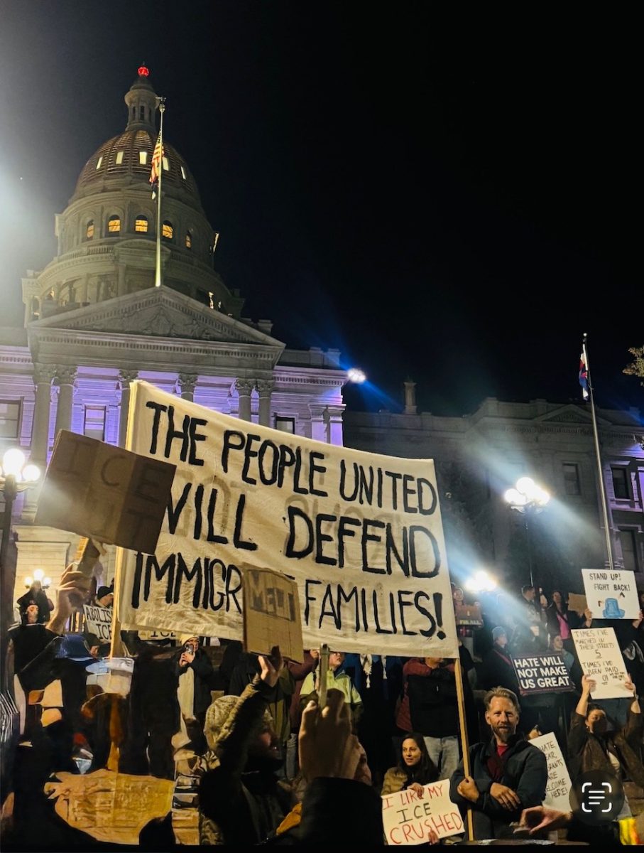 This image was taken in front of the Denver Capitol building, where hundreds of passionate protesters were opposing ICE. The protesters united over shared ideas and experiences in a peaceful demand for change. 