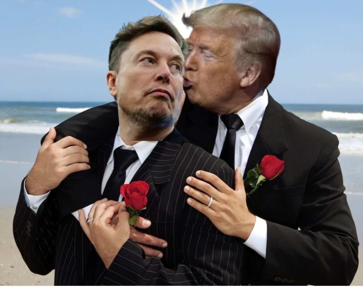 Toddler and Husk share a loving moment by the beach at Mar-a-lago. The two celebrated their engagement with a party by the sea. 