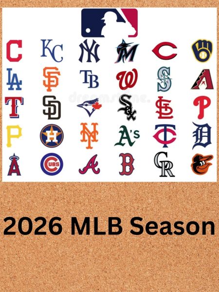 All 30 MLB teams' logos are displayed on a bulletin board, ready to compete for a World Series Title.